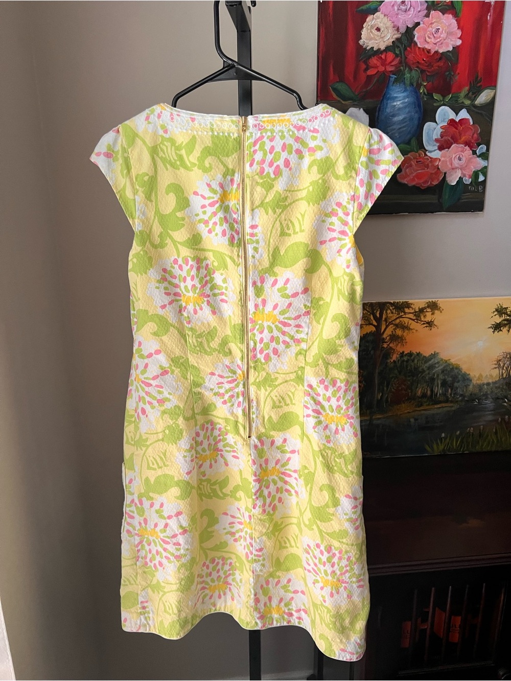 Lilly Pulitzer jubilee ‘Lilly in the leaves’ Yellow green Floral Shift Dress - Picture 7 of 11